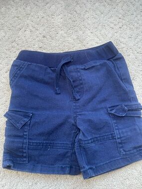 Toddler 7 for all mankind Navy Cargo Shorts with Elastic Waist size 24M
